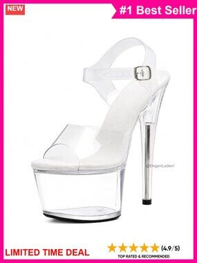 Women's 7 Inch Platform Heels Ankle Strap Stiletto Pole Dance Exotic Dancer